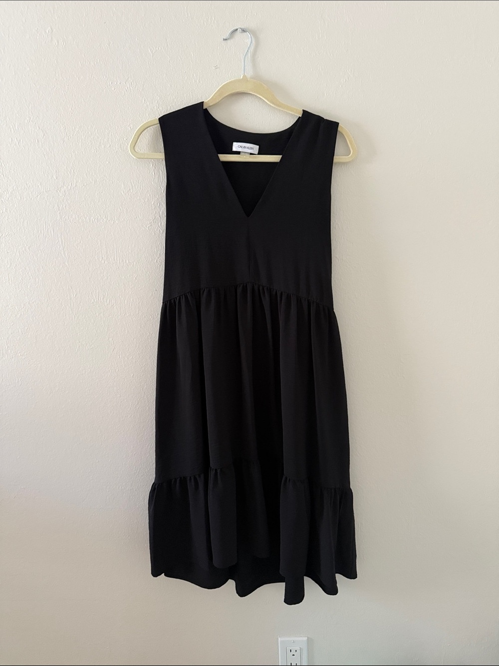Calvin Klein Tiered Dress w/Pockets